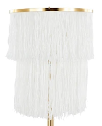 Lumisource 25" Metal Fringe Contemporary Buffet Lamp, Set of 2