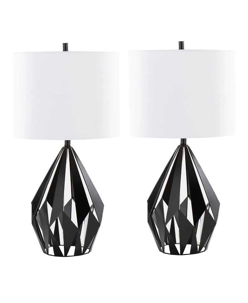 Lumisource 28" Metal Geome Tri Contemporary Table Lamp, Set of 2