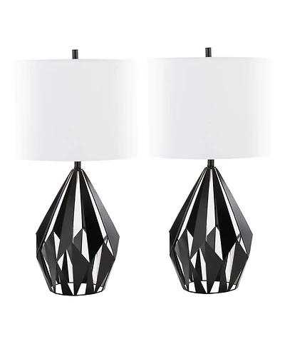 Lumisource 28" Metal Geome Tri Contemporary Table Lamp, Set of 2