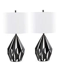 Lumisource 28" Metal Geome Tri Contemporary Table Lamp, Set of 2