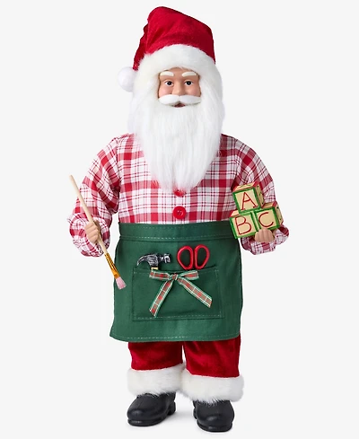 Holiday Lane Heritage Caucasian Artist Santa, Macy's Exclusive