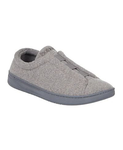 Isotoner Men's Heathered Knit Brady Closed Back Slippers