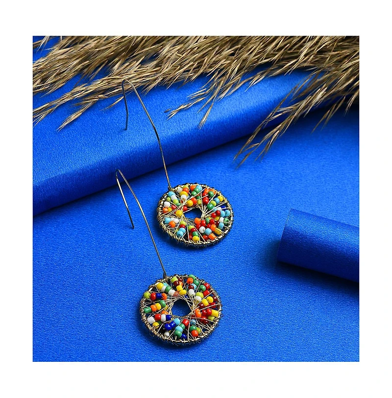 Sohi Women's Bead-Cluster Drop Earrings