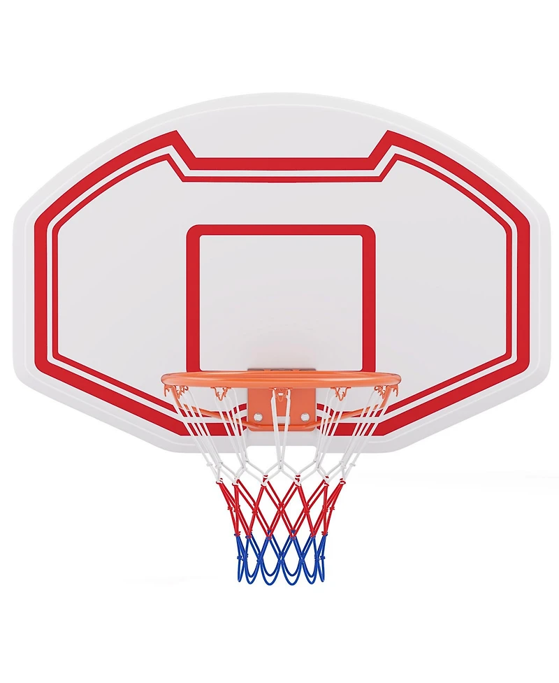 Large Wall Mounted Basketball Hoop with Shatter-proof Backboard