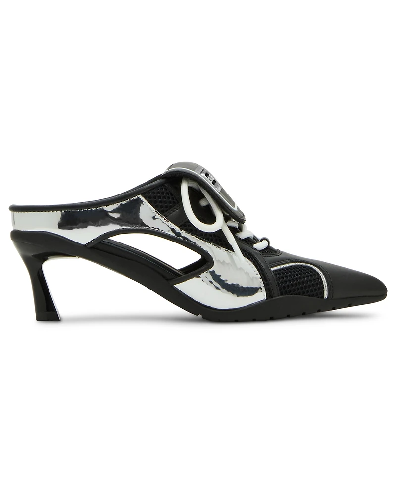 Steve Madden Women's Shevron Kitten-Heel Sport Dress Mules
