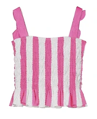 Disney Toddler and Little Girls 2-Piece Stitch Embroidered Stripe Top Skirt Set