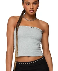 Edikted Women's Built Bra Grommet Tube Top