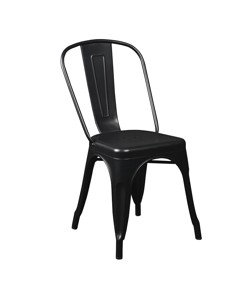 Set of Four Sturdy Steel Side Chairs for Dining or Kitchen