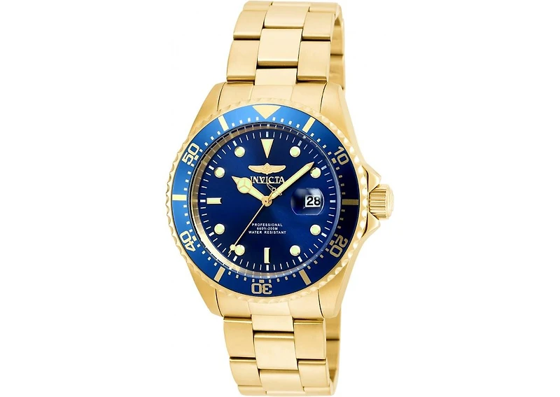 Invicta Men's 22063 Pro Diver Quartz 3 Hand Blue Dial Watch