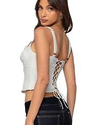 Edikted Women's Dulcie Dotted Cotton Bustier Top