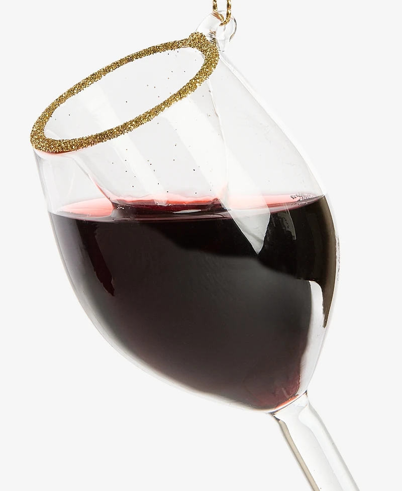 Holiday Lane Spirits Red Wine Glass Ornament, Macy's Exclusive