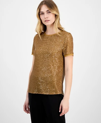 Anne Klein Women's Sequined T-Shirt
