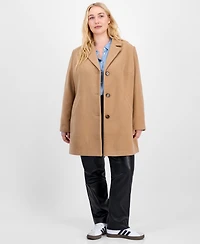 Maralyn & Me Trendy Plus Size Single-Breasted Walker Coat