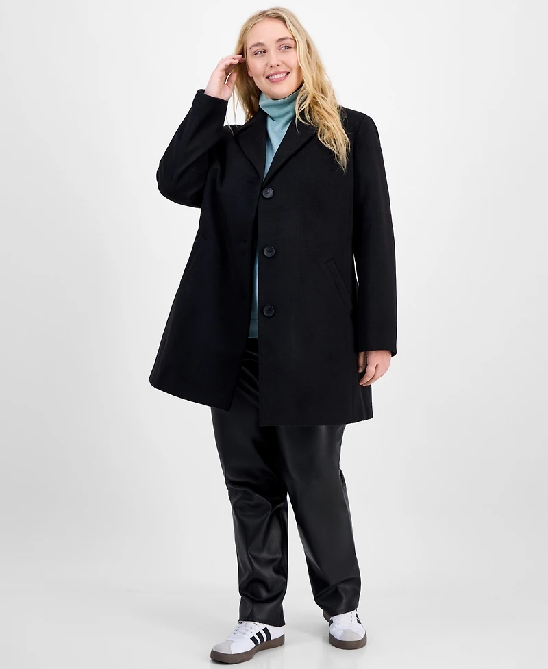 Maralyn & Me Trendy Plus Single-Breasted Walker Coat