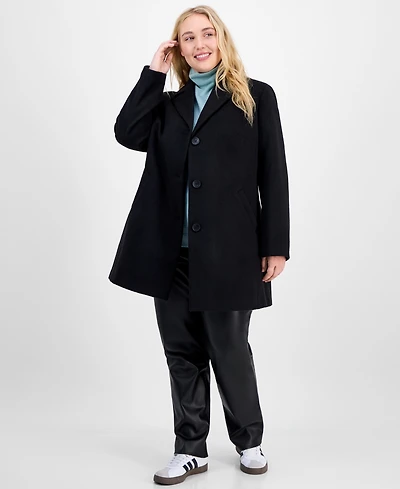 Maralyn & Me Trendy Plus Single-Breasted Walker Coat