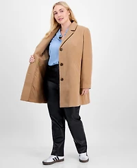 Maralyn & Me Trendy Plus Size Single-Breasted Walker Coat