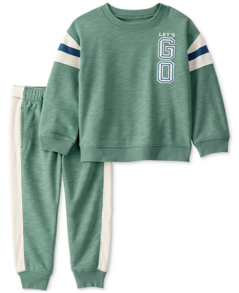Carter's Toddler Boys 2-Pc. French Terry Sweatshirt & Pull-On Joggers Set