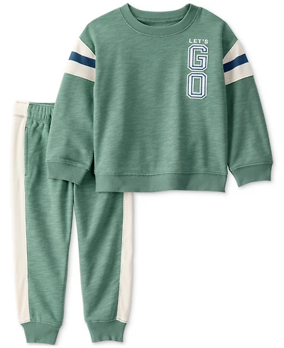 Carter's Toddler Boys 2-Pc. French Terry Sweatshirt & Pull-On Joggers Set