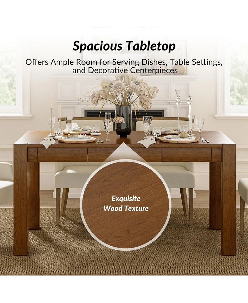 Andrea Solid Wood Dining Table