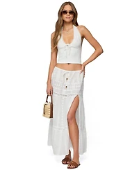 Edikted Women's Greer Tie Front Halter Top