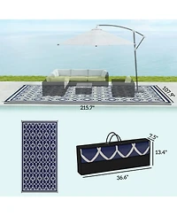 Outsunny Outdoor Rug, 9' x 18' Floor Mat