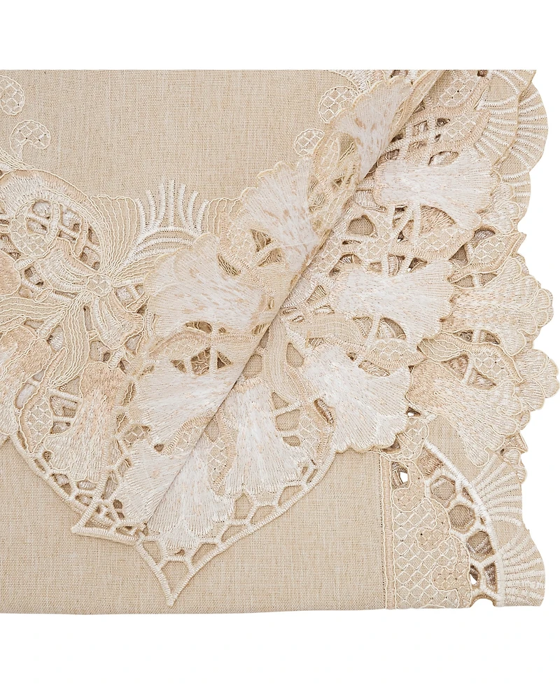 Saro Lifestyle Sheer Beauty Embroidered Table Runner, 16" x 72"