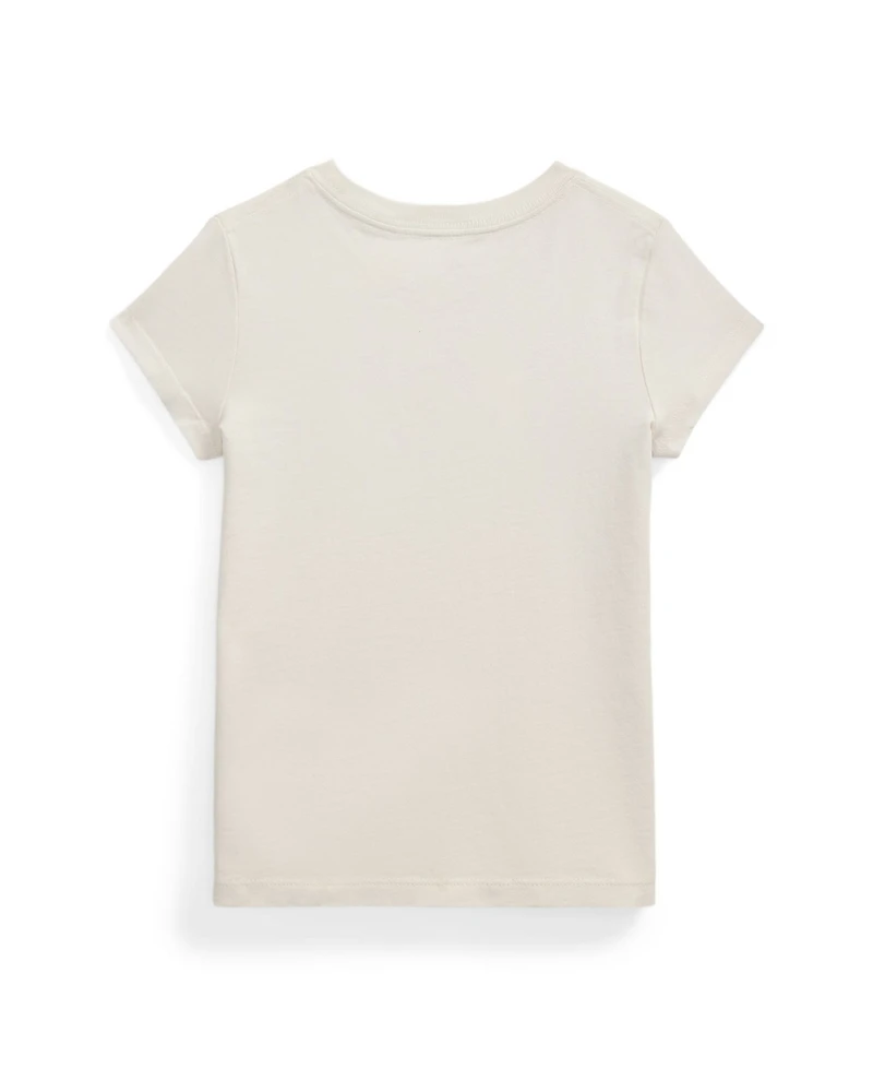 Polo Ralph Lauren Toddler and Little Girls Flag-Applique Jersey T-Shirt