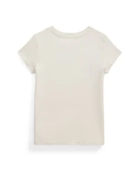 Polo Ralph Lauren Toddler and Little Girls Flag-Applique Jersey T-Shirt