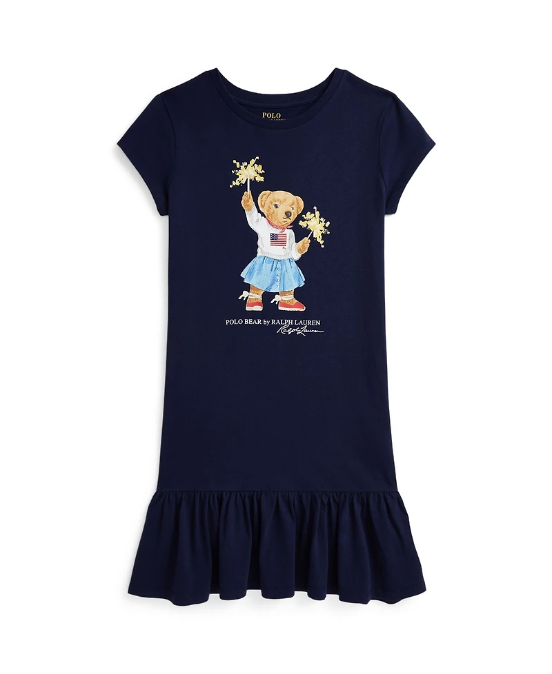 Polo Ralph Lauren Big Girls Bear Jersey Dress
