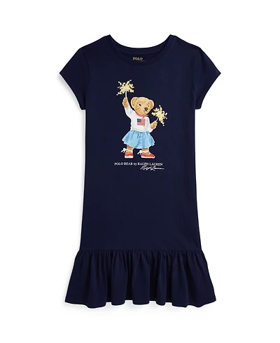 Polo Ralph Lauren Big Girls Bear Jersey Dress