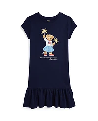 Polo Ralph Lauren Big Girls Bear Jersey Dress