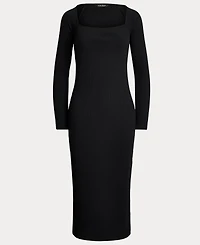 Lauren Ralph Women's Rib-Knit Long-Sleeve Midi Dress