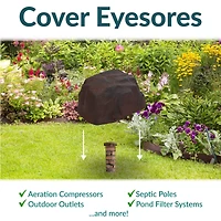 Outdoor Polyresin Landscape Rock Septic Cover with Stakes