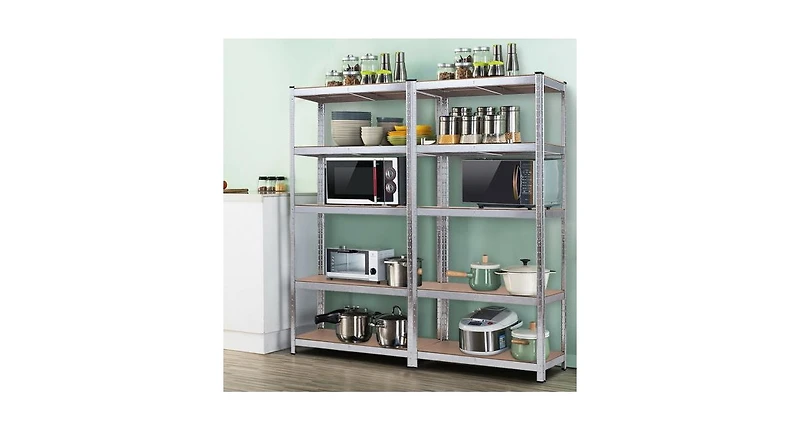 2 Pcs Storage Shelves Garage Shelving Units Tool Utility Shelves