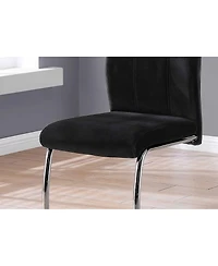 Set of Two Upholstered Velvet Dining Side Chairs