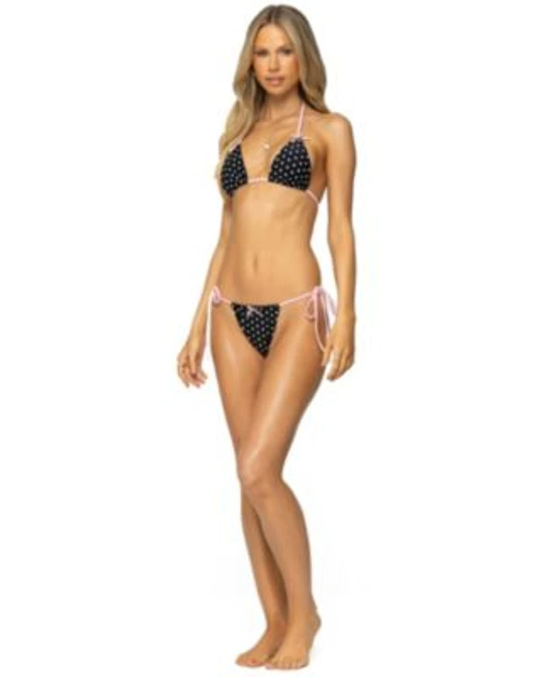 Edikted Womens Leigh Polka Dot Bikini Set