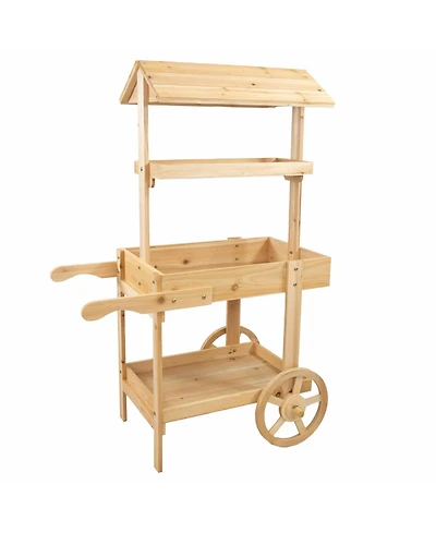 Country Market Flower Cart Display Stand - 49.25” H
