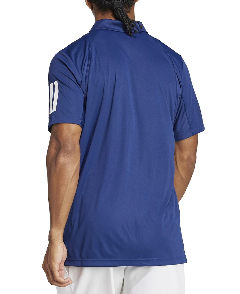 adidas Men's 3-Stripes Short Sleeve Performance Club Tennis Polo Shirt
