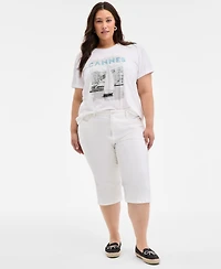 On 34th Trendy Plus Cannes Print T-Shirt, Exclusively at Macy's