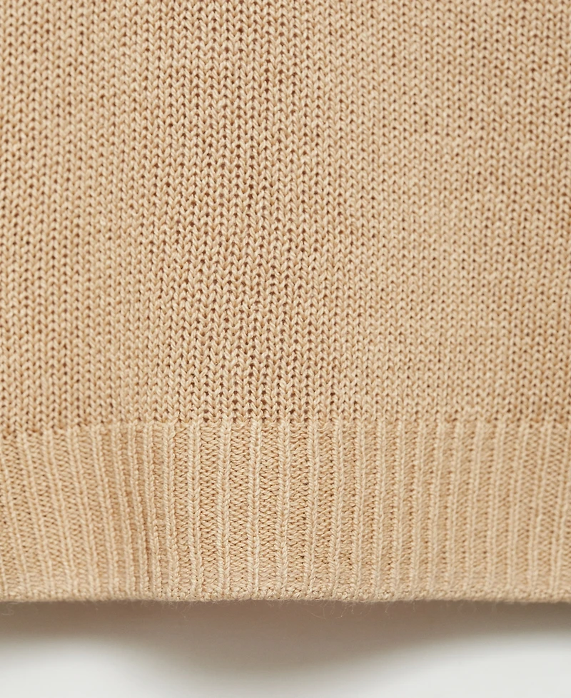 Mango Women's Linen Blend Boat Neck Sweater