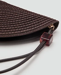 Mango Women's Natural Fiber Zipper Toiletry Bag