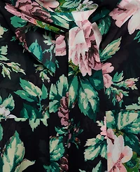 Mango Women's Floral-Print Turtleneck Blouse