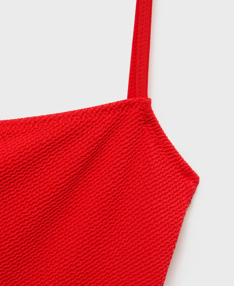 Mango Women's Ribbed Strap Swimsuit