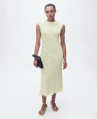 Mango Women's Wrinkled Effect Midi Dress