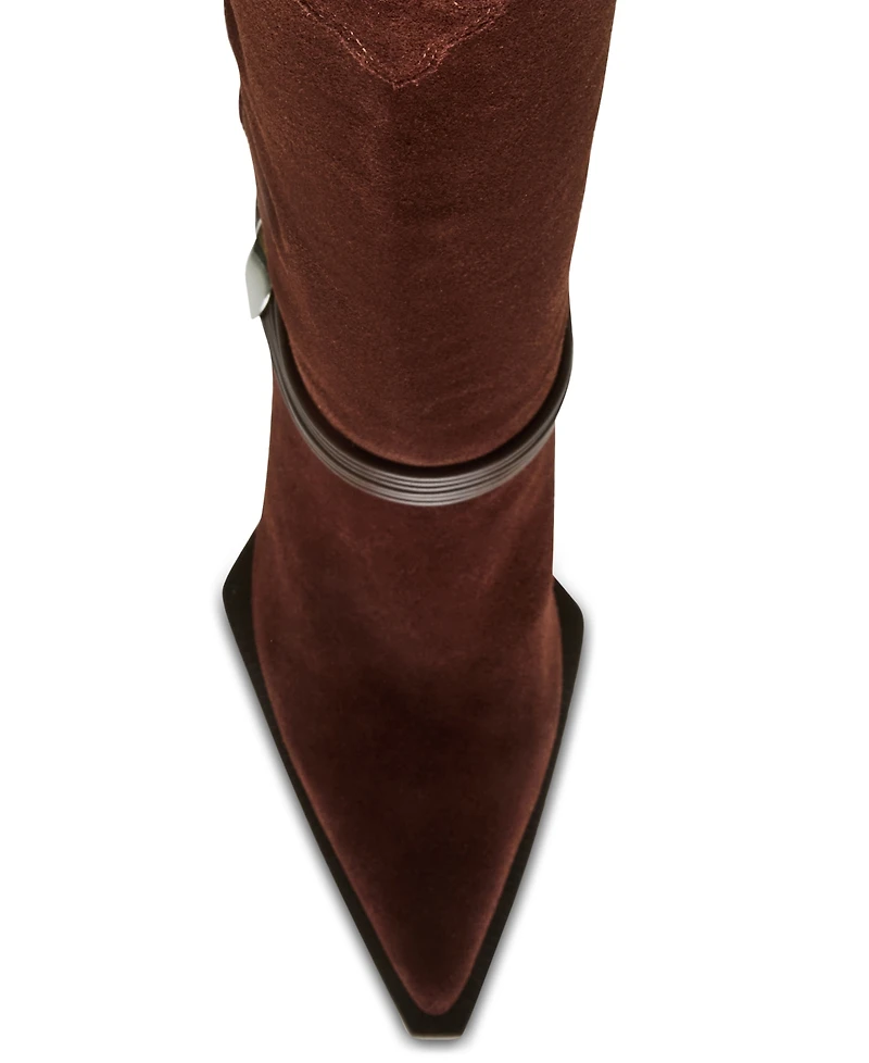 Steve Madden Women's Kyndall Knee-High Embellished Stiletto Western Boots