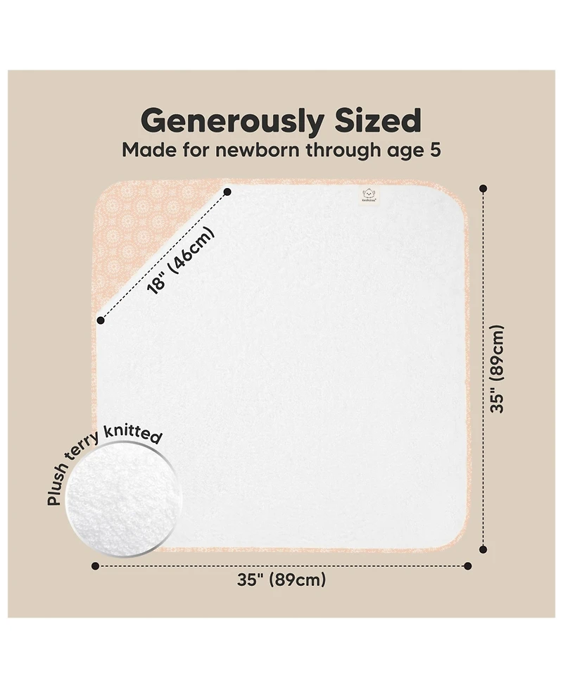 KeaBabies Luxe Baby Hooded Towel, Bath Towels, Beach Towel for Newborn, Kids