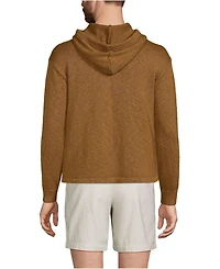 Lands' End Men's Textural Slub Hoodie Sweater