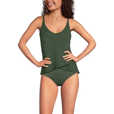 Lands' End Women's Ddd-Cup Tulip Hem Tankini Top