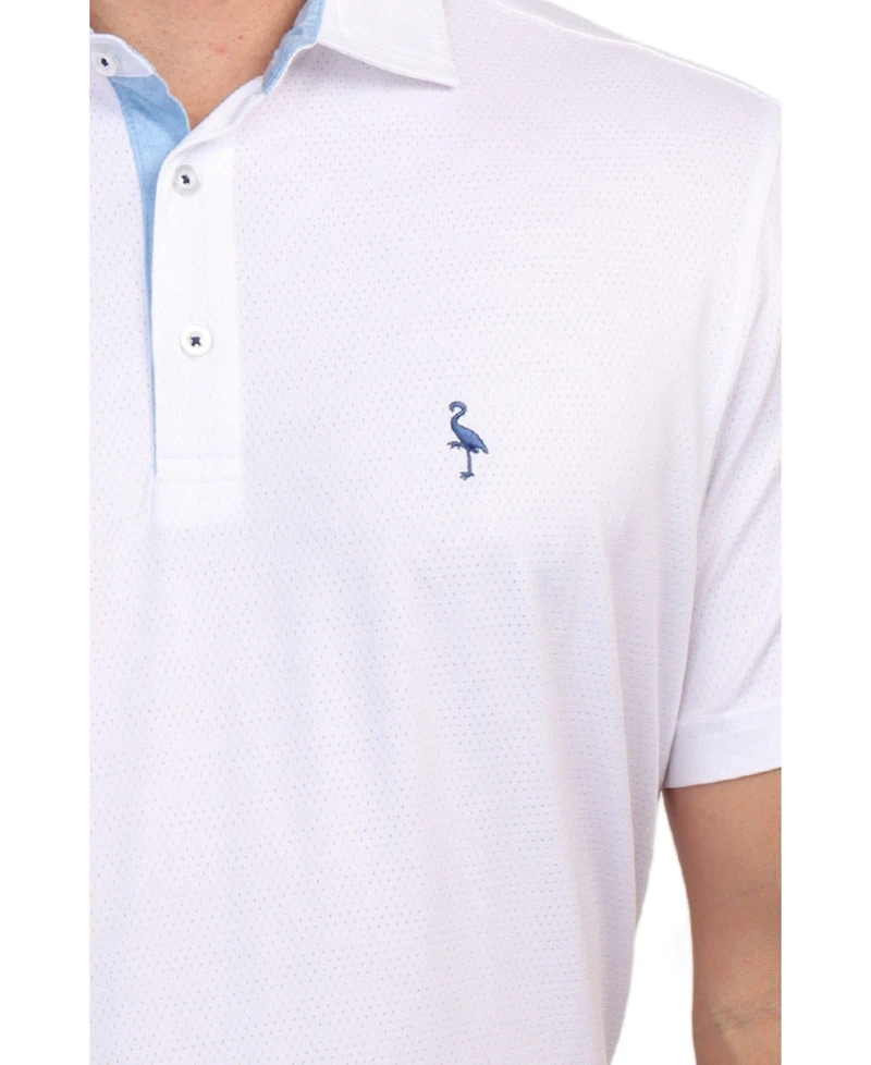 Tailorbyrd Men's Melange Mesh Performance Polo