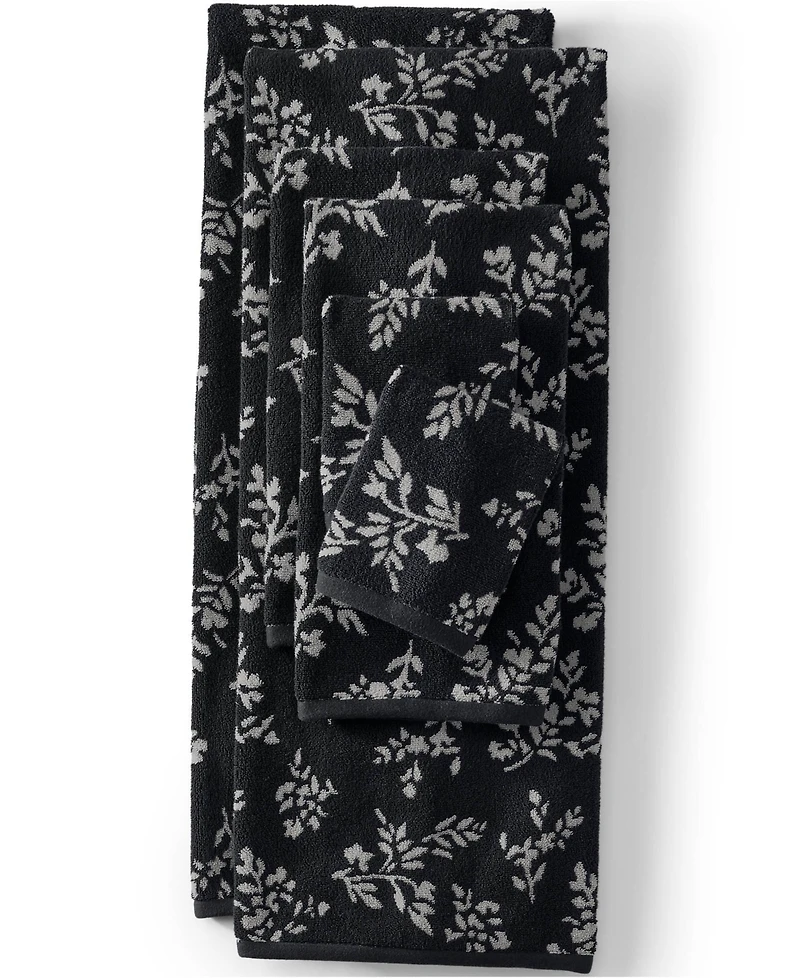 Lands' End Cotton Jacquard Bath Towel